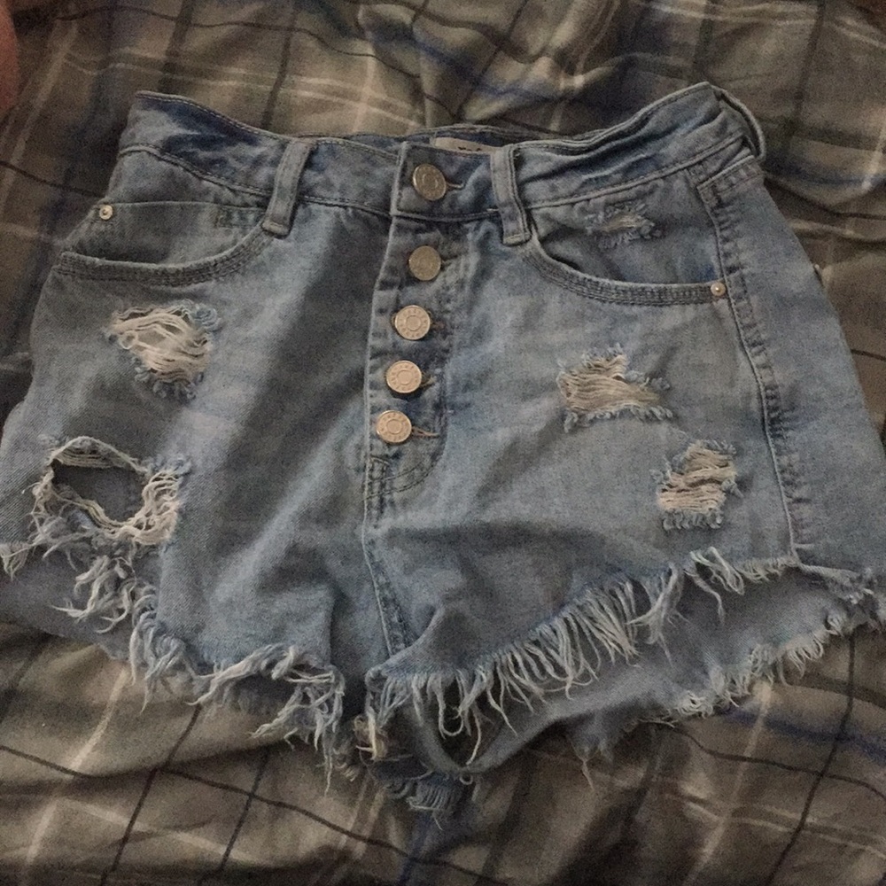 cute distressed jean shorts